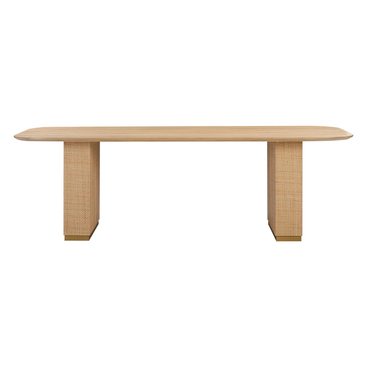 Akiba Natural Ash & Rattan 96" Rectangular Dining Table by TOV Furniture at Eve Furniture