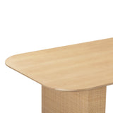 Akiba Natural Ash & Rattan 96" Rectangular Dining Table by TOV Furniture at Eve Furniture