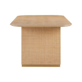 Akiba Natural Ash & Rattan 96" Rectangular Dining Table by TOV Furniture at Eve Furniture