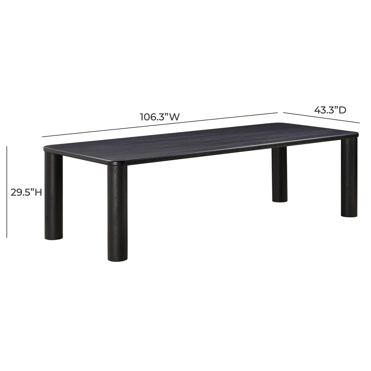 Akola Oak 106" Rectangular Dining Table by TOV Furniture at Eve Furniture