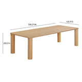 Akola Oak 106" Rectangular Dining Table by TOV Furniture at Eve Furniture
