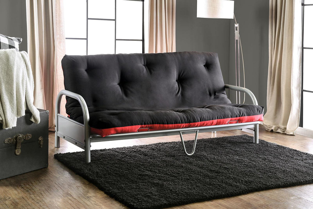 Aksel Black/Red Futon Mattress by Furniture of America at Eve Furniture