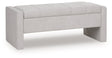 Akselman Gray Storage Bench by Ashley at Eve Furniture