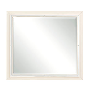 Alabaster Light Gray Bedroom Mirror by Homelegance at Eve Furniture