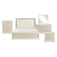 Alabaster Light Gray/Cream 5-Piece Queen Bedroom Set by Homelegance at Eve Furniture