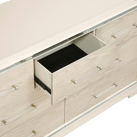 Alabaster Light Gray/Cream Bedroom Set by Homelegance at Eve Furniture