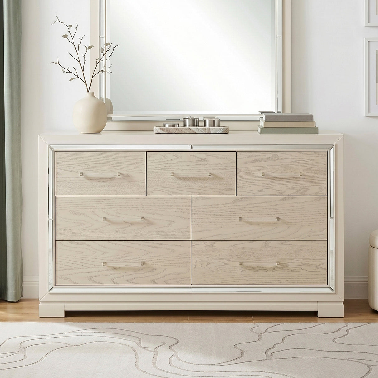 Alabaster Light Gray/Cream Bedroom Set by Homelegance at Eve Furniture