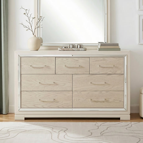 Alabaster Light Gray/Cream Bedroom Set by Homelegance at Eve Furniture