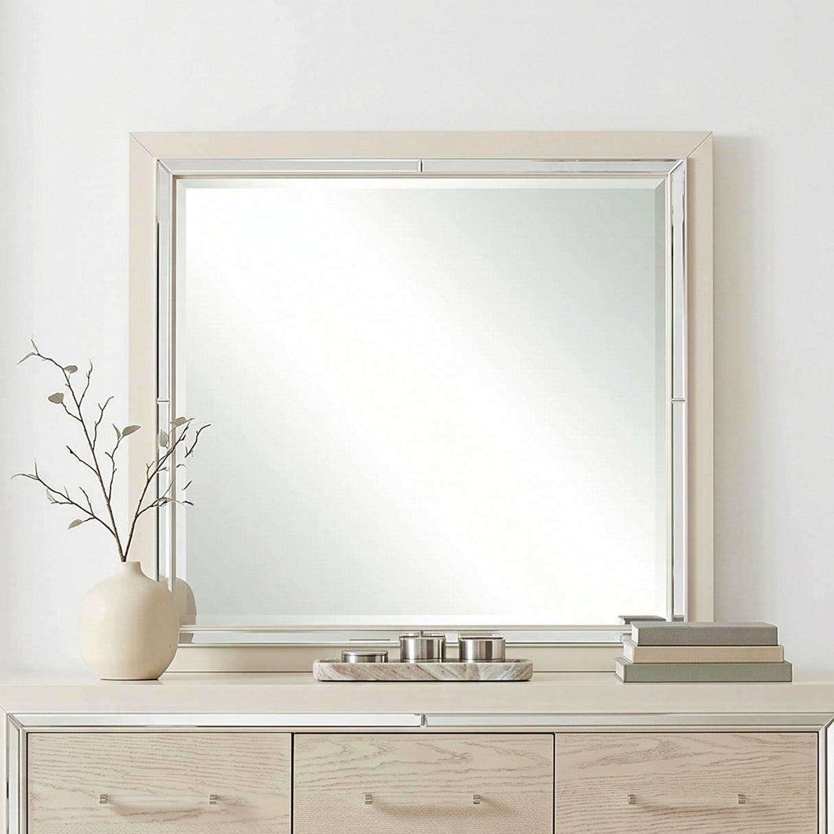 Alabaster Light Gray/Cream Bedroom Set by Homelegance at Eve Furniture
