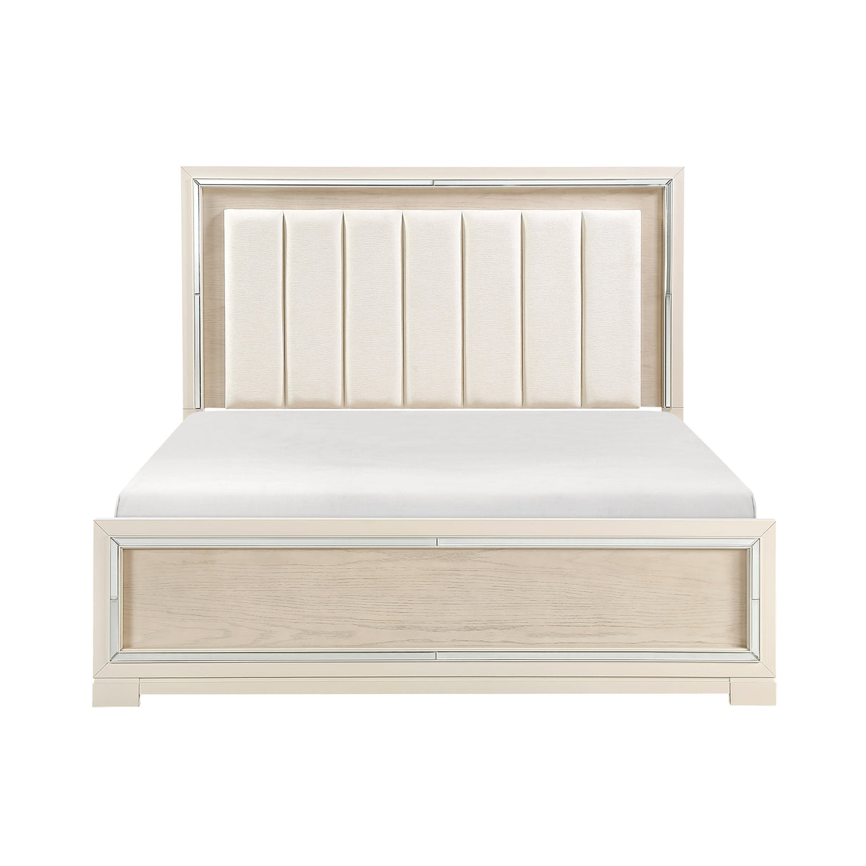 Alabaster Light Gray/Cream Bedroom Set by Homelegance at Eve Furniture