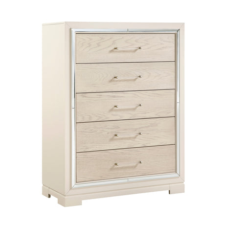 Alabaster Light Gray/Cream Bedroom Set by Homelegance at Eve Furniture