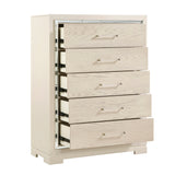 Alabaster Light Gray/Cream Bedroom Set by Homelegance at Eve Furniture