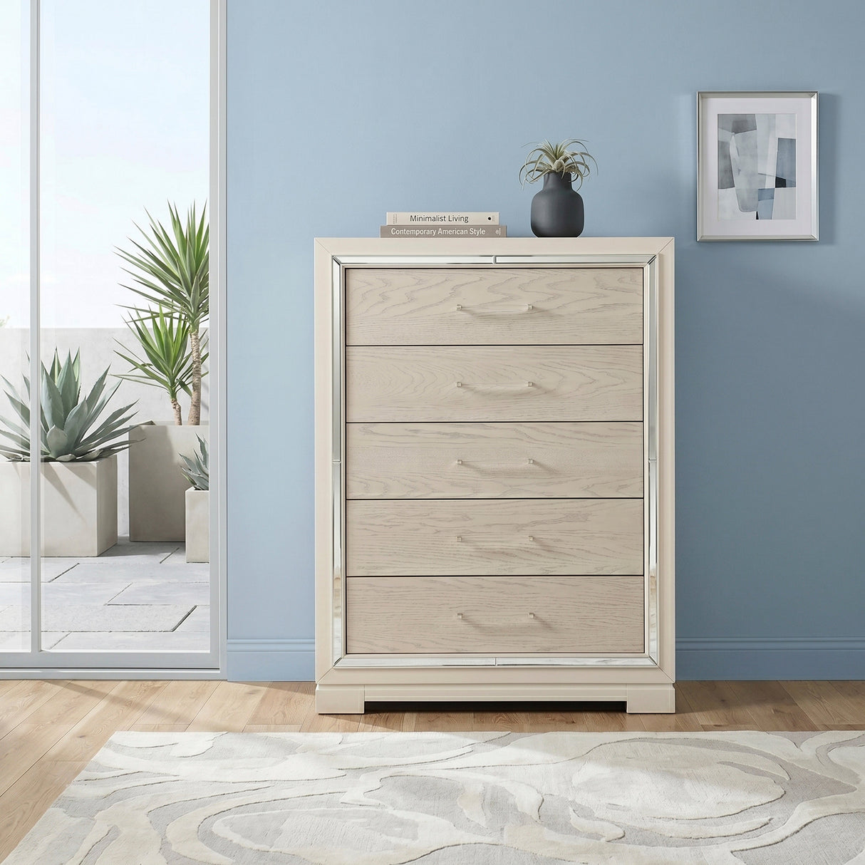 Alabaster Light Gray/Cream Bedroom Set by Homelegance at Eve Furniture