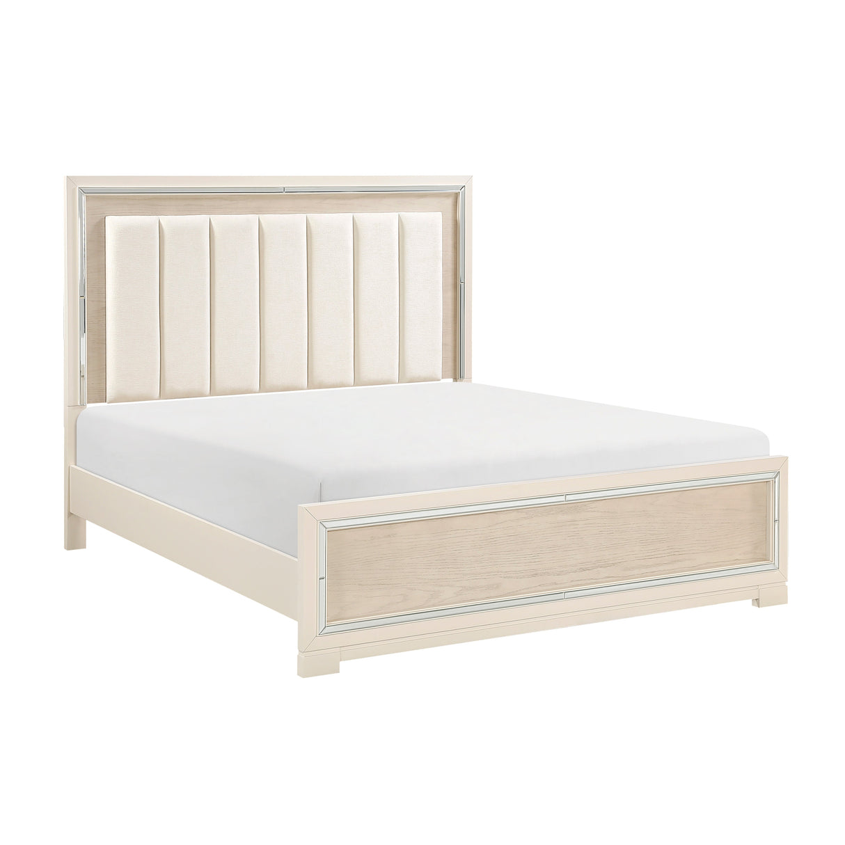 Alabaster Light Gray/Cream Bedroom Set by Homelegance at Eve Furniture