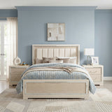 Alabaster Light Gray/Cream Queen Bed by Homelegance at Eve Furniture