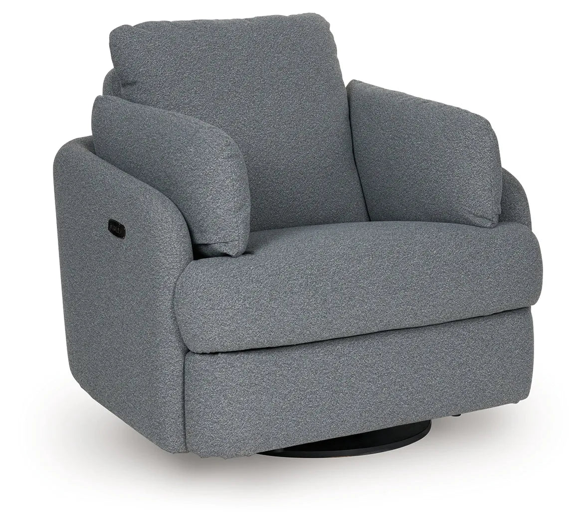 Alainmont Salt and Pepper Swivel Power Recliner by Ashley at Eve Furniture