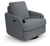 Alainmont Salt and Pepper Swivel Power Recliner by Ashley at Eve Furniture