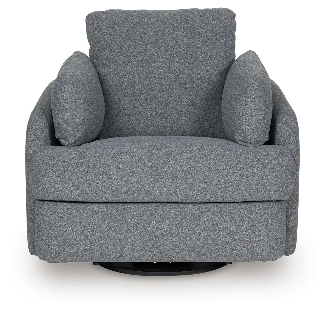 Alainmont Salt and Pepper Swivel Power Recliner by Ashley at Eve Furniture