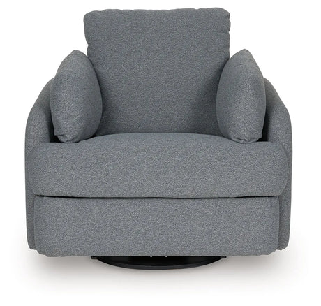 Alainmont Salt and Pepper Swivel Power Recliner by Ashley at Eve Furniture