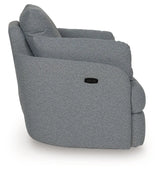 Alainmont Salt and Pepper Swivel Power Recliner by Ashley at Eve Furniture