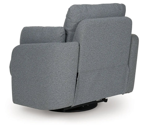 Alainmont Salt and Pepper Swivel Power Recliner by Ashley at Eve Furniture