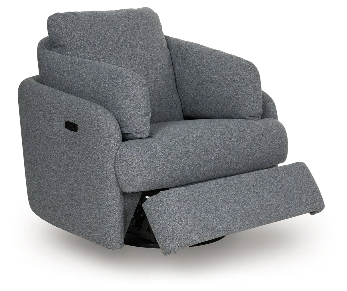 Alainmont Salt and Pepper Swivel Power Recliner by Ashley at Eve Furniture