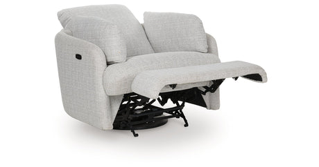 Alainmont Stone Swivel Power Recliner by Ashley at Eve Furniture