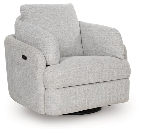 Alainmont Stone Swivel Power Recliner by Ashley at Eve Furniture