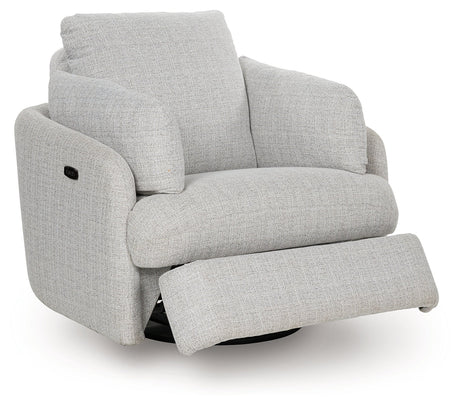 Alainmont Stone Swivel Power Recliner by Ashley at Eve Furniture