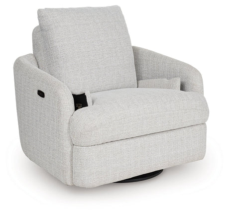 Alainmont Stone Swivel Power Recliner by Ashley at Eve Furniture