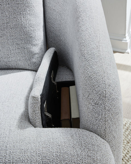 Alainmont Stone Swivel Power Recliner by Ashley at Eve Furniture