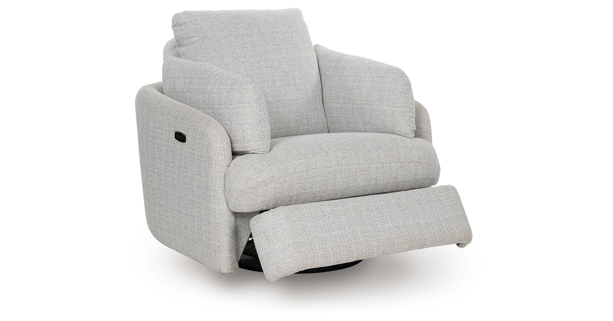 Alainmont Stone Swivel Power Recliner by ASHLEY FURNITURE at Eve Furniture