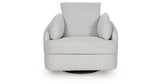 Alainmont Stone Swivel Power Recliner by ASHLEY FURNITURE at Eve Furniture