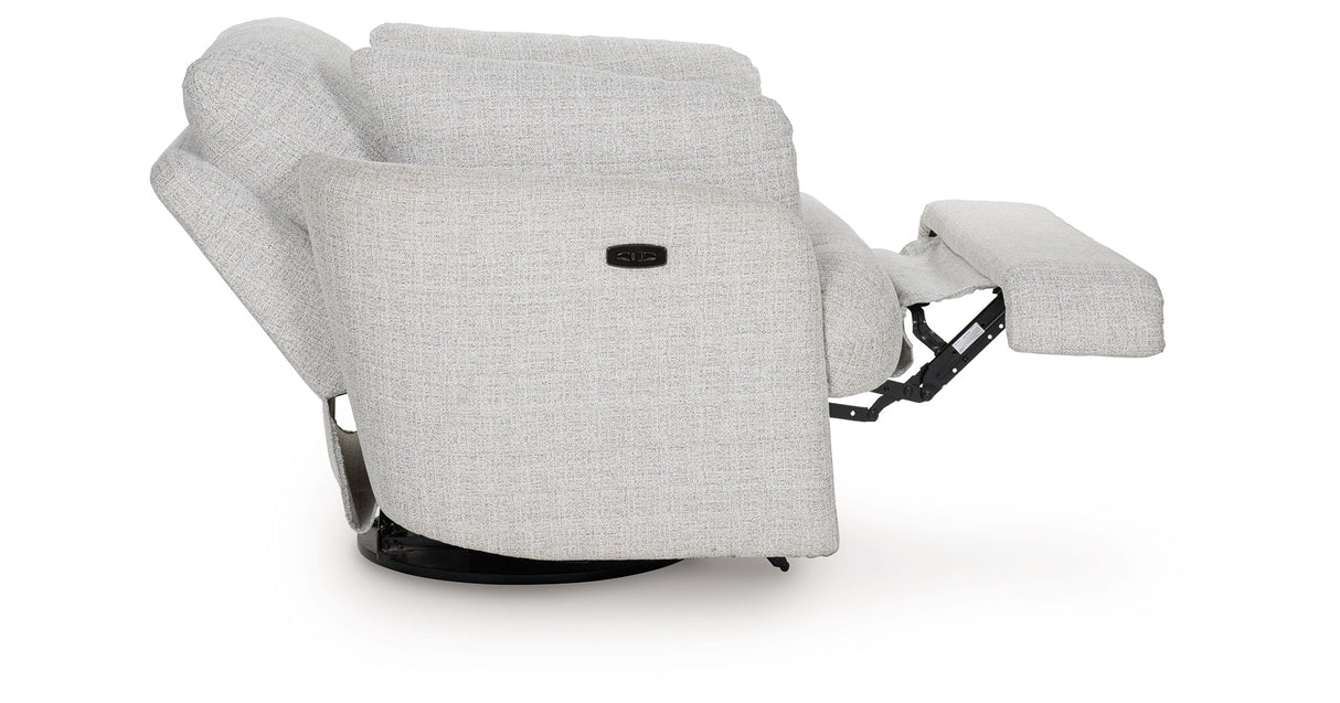 Alainmont Stone Swivel Power Recliner by ASHLEY FURNITURE at Eve Furniture