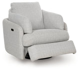 Alainmont Stone Swivel Power Recliner by ASHLEY FURNITURE at Eve Furniture
