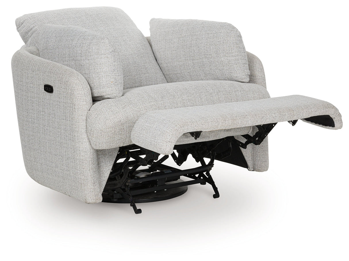 Alainmont Stone Swivel Power Recliner by ASHLEY FURNITURE at Eve Furniture