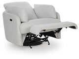 Alainmont Stone Swivel Power Recliner by ASHLEY FURNITURE at Eve Furniture