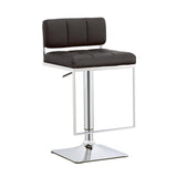 Alameda Chrome/Black Adjustable Bar Stool