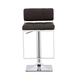 Alameda Chrome/Black Adjustable Bar Stool