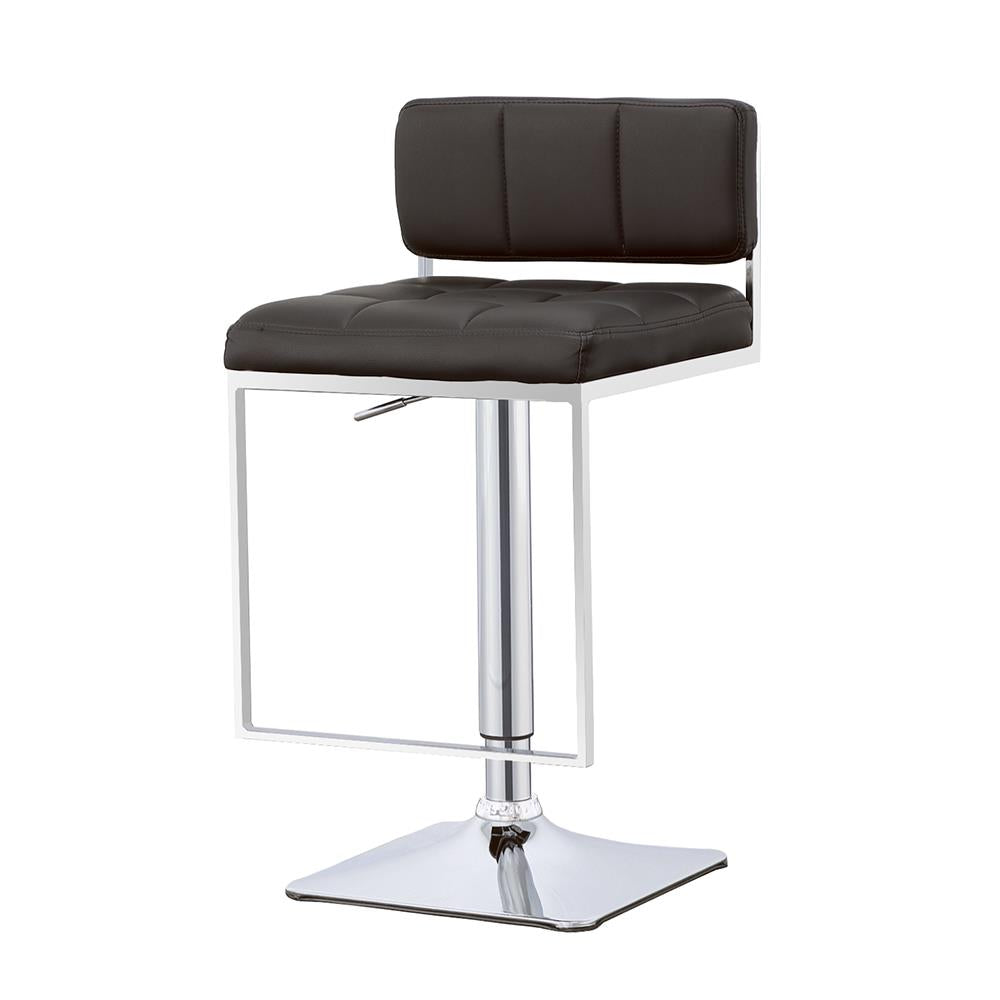 Alameda Chrome/Black Adjustable Bar Stool