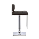 Alameda Chrome/Black Adjustable Bar Stool