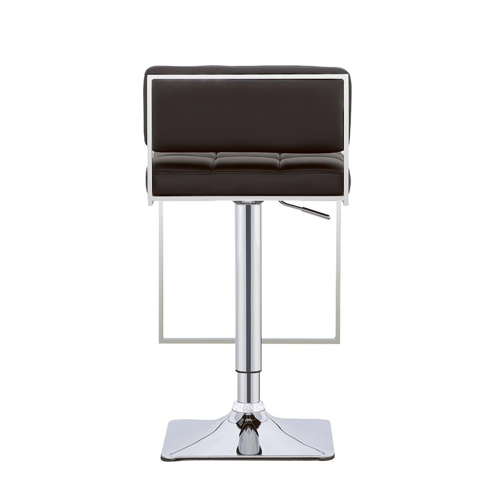 Alameda Chrome/Black Adjustable Bar Stool