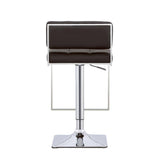 Alameda Chrome/Black Adjustable Bar Stool