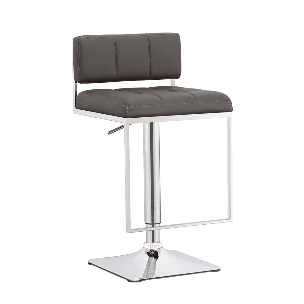 Alameda Chrome/Gray Adjustable Bar Stool