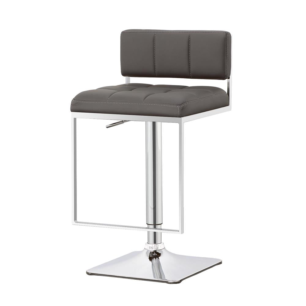 Alameda Chrome/Gray Adjustable Bar Stool