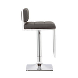 Alameda Chrome/Gray Adjustable Bar Stool