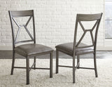 Alamo Gray PU Side Chair, Set of 2