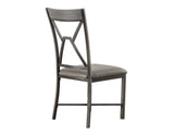 Alamo Gray PU Side Chair, Set of 2