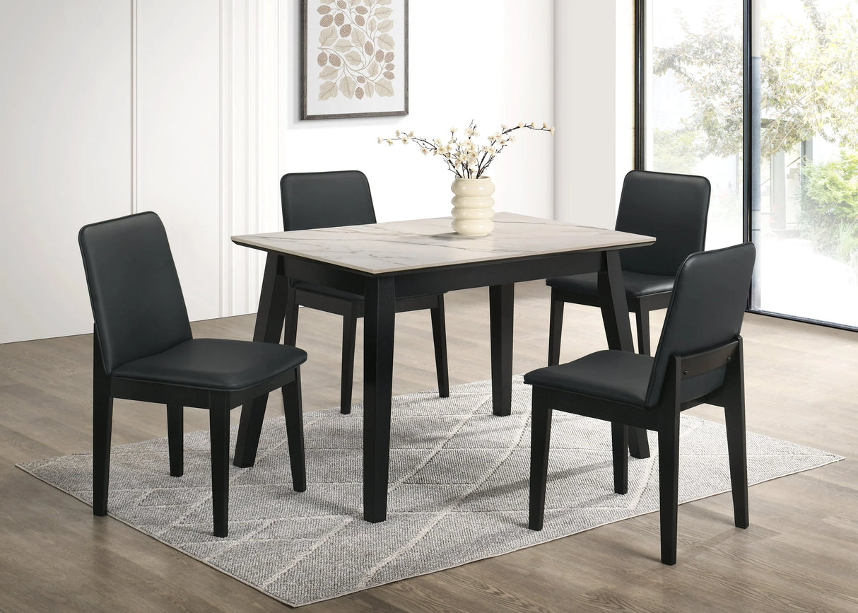 Alan Black 5-Piece Dining Room Set by Happy Homes at Eve Furniture