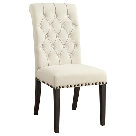 Alana Beige and Smokey Black Upholstered Side Chairs, Set of 2 by Coaster at Eve Furniture